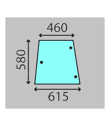 VITRE LATÉRALE OUVRANTE - PLATE - CLAIRE ADAPTABLE MASSEY FERGUSON 3900618M1