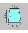 VITRE LATÉRALE OUVRANTE - PLATE - CLAIRE ADAPTABLE MASSEY FERGUSON 3900618M1