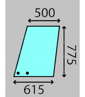 VITRE DE PORTE SUPÉRIEURE - PLATE - CLAIRE ADAPTABLE MASSEY FERGUSON 3476159M1