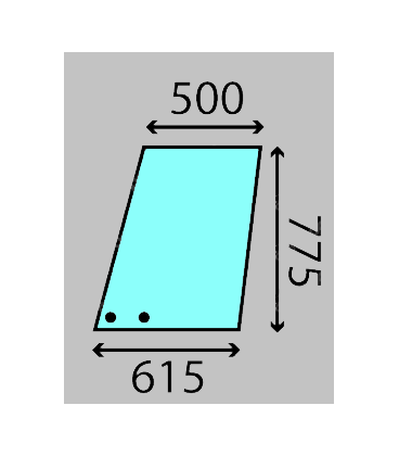 VITRE DE PORTE SUPÉRIEURE - PLATE - CLAIRE ADAPTABLE MASSEY FERGUSON 3476159M1