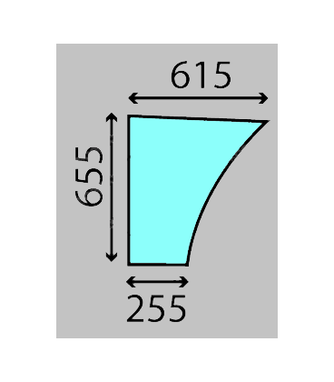 VITRE DE PORTE INFÉRIEURE - PLATE - CLAIRE ADAPTABLE MASSEY FERGUSON 3477778M1 3477778M91