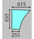 VITRE DE PORTE INFÉRIEURE - PLATE - CLAIRE ADAPTABLE MASSEY FERGUSON 3477778M1 3477778M91