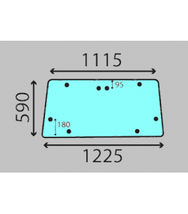 VITRE ARRIÈRE PLATE - CLAIRE ADAPTABLE MASSEY FERGUSON 3476182M1