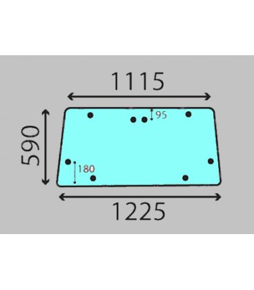 VITRE ARRIÈRE PLATE - CLAIRE ADAPTABLE MASSEY FERGUSON 3476182M1