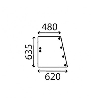 VITRE LATÉRALE PLATE CASE IH - 3123043R1, 3123655R1, MC3123655R1