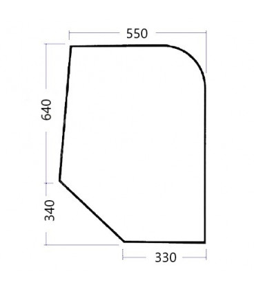 VITRE DE PORTE PLATE GAUCHE OU DROITE CASE IH - CLAIRE 1500610C1, 1500610C2, MC1500610C2