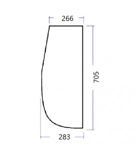 VITRE DE LABOUR PLATE GAUCHE OU DROITE CASE IH - TEINTÉE 3113558R1, 3113558R2, 3118695R1, MC3113558R2