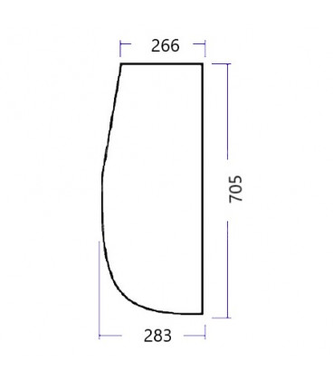 VITRE DE LABOUR PLATE GAUCHE OU DROITE CASE IH - TEINTÉE 3113558R1, 3113558R2, 3118695R1, MC3113558R2