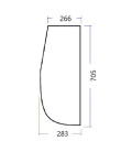 VITRE DE LABOUR PLATE GAUCHE OU DROITE CASE IH - TEINTÉE 3113558R1, 3113558R2, 3118695R1, MC3113558R2