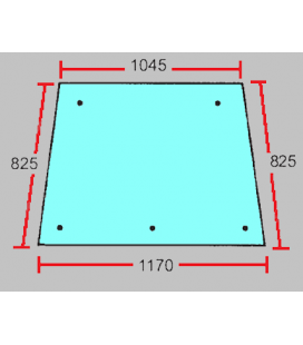 PARE-BRISE PLAT - TEINTÉ ADAPTABLE LANDINI MASSEY FERGUSON 3301875M1 3301875M2 3301875M3