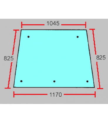 PARE-BRISE PLAT - TEINTÉ ADAPTABLE LANDINI MASSEY FERGUSON 3301875M1 3301875M2 3301875M3