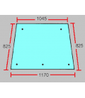 PARE-BRISE PLAT - TEINTÉ ADAPTABLE LANDINI MASSEY FERGUSON 3301875M1 3301875M2 3301875M3