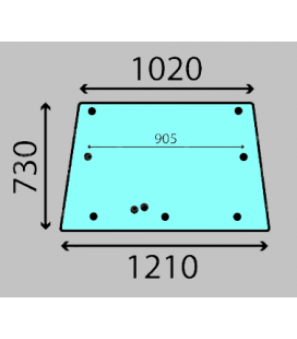 VITRE ARRIÈRE PLATE - TEINTÉE ADAPTABLE LANDINI MASSEY FERGUSON 3303023M1 3303023M2 3306547M1 3306547M2