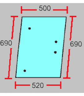 VITRE LATÉRALE OUVRANTE - PLATE - TEINTÉE ADAPTABLE LANDINI MASSEY FERGUSON 3302705M4 3302705M5