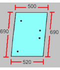 VITRE LATÉRALE OUVRANTE - PLATE - TEINTÉE ADAPTABLE LANDINI MASSEY FERGUSON 3302705M4 3302705M5