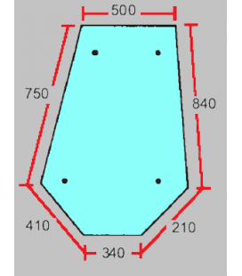 VITRE DE PORTE PLATE - TEINTÉE ADAPTABLE LANDINI MASSEY FERGUSON 3301841M3 3301845M1 3301845M2 3301845M3 3301845M4