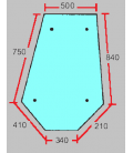 VITRE DE PORTE PLATE - TEINTÉE ADAPTABLE LANDINI MASSEY FERGUSON 3301841M3 3301845M1 3301845M2 3301845M3 3301845M4