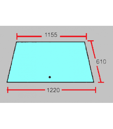 VITRE ARRIÈRE PLATE - TEINTÉE ADAPTABLE LANDINI MASSEY FERGUSON 3042339M1 3042339M2