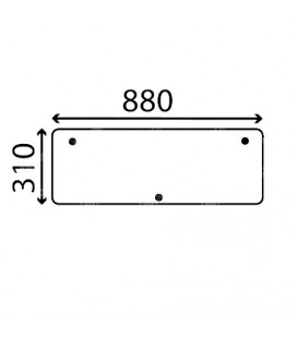 VITRE ARRIÈRE INFÉRIEURE OUVRANTE CASE IH - PLATE - TEINTÉE 3233032R1, 3233032R2, 3234164R91, 84256457, MC182028A2