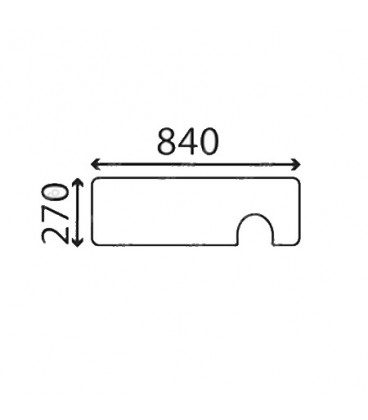 VITRE ARRIÈRE INFÉRIEURE - PLATE CASE IH - CLAIRE 1500941C1, MC1500941C1