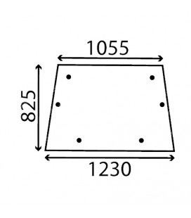 PARE-BRISE OUVRANT CASE IH - PLAT - TEINTÉ  1535093C2, 1535093C2N, MC1535093C2