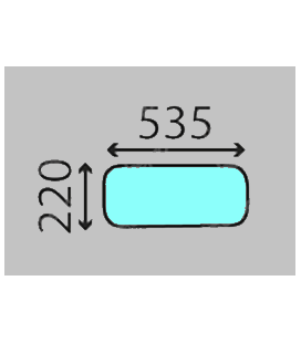 VITRE ARRIÈRE INFÉRIEURE - PLATE - CLAIRE ADAPTABLE LANDINI MASSEY FERGUSON 3385087M1 3389389M1 3389389M2