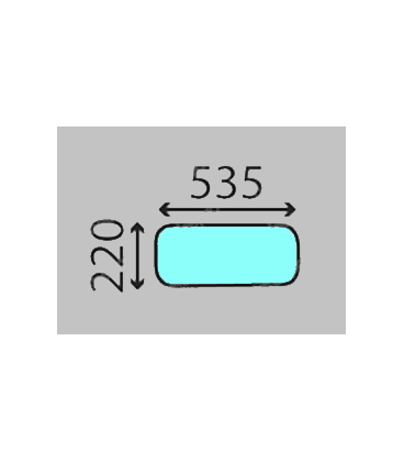 VITRE ARRIÈRE INFÉRIEURE - PLATE - CLAIRE ADAPTABLE LANDINI MASSEY FERGUSON 3385087M1 3389389M1 3389389M2