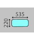 VITRE ARRIÈRE INFÉRIEURE - PLATE - CLAIRE ADAPTABLE LANDINI MASSEY FERGUSON 3385087M1 3389389M1 3389389M2