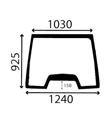 PARE-BRISE BOMBÉ CASE IH - 134671001, 134671067, 134671067N, 47108762,  134671097, 47110836