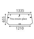 VITRE ARRIÈRE PLATE CASE IH - TEINTÉE  134671024, 134671025, 134671049, 134671072, 134671092, 47109343, 47110842