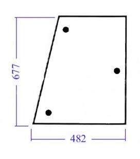 VITRE LATÉRALE GAUCHE CASE IH - PLATE 134671064, 134671074, 47110848