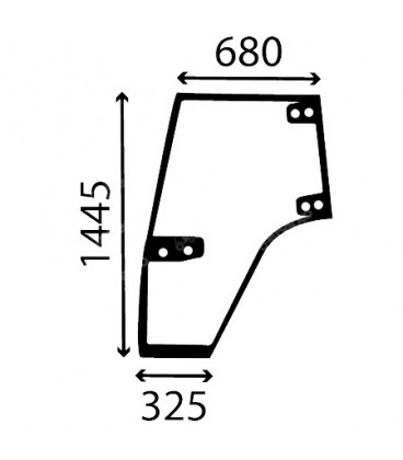 VITRE DE PORTE GAUCHE CASE IH - BOMBÉE - TEINTÉE 134621090N, 47108734, 47110844, MC134621080