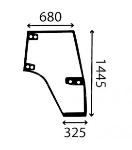 VITRE DE PORTE DROITE CASE IH  - BOMBÉE - TEINTÉE 134621081, 134621091, 47108735, 47110845