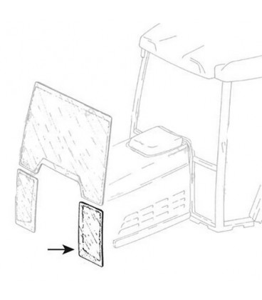 VITRE DE LABOUR GAUCHE CASE IH - BOMBÉE - TEINTÉE 134671070N, 134671099, 47108764, 47110839
