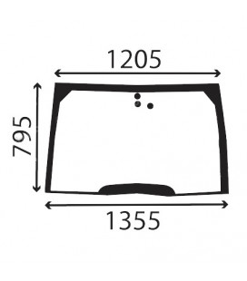 PARE-BRISE BOMBÉ CASE IH, MC CORMICK - 238682A3, 238682A4, MC238682A4