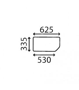 VITRE ARRIÈRE INFÉRIEURE CASE IH NEW HOLLAND ET STEYR - PLATE - TEINTÉE 44911518