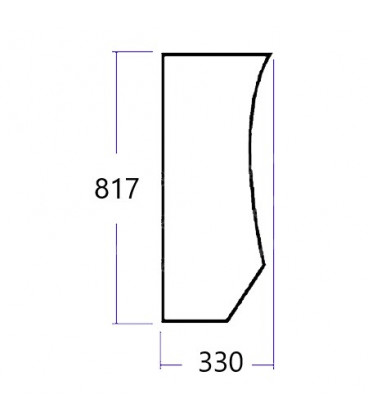 VITRE DE LABOUR GAUCHE CASE IH NEW HOLLND ET STEYR - BOMBÉE - 44911515