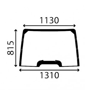 PARE-BRISE BOMBÉ CASE IH - FIXE 82030483, 87304257, TN33AGN