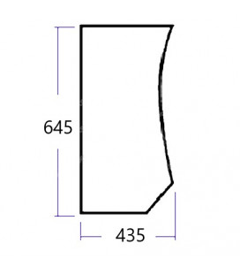 VITRE DE LABOUR GAUCHE CASE IH - BOMBÉE - TEINTÉE 82030486, 87304261