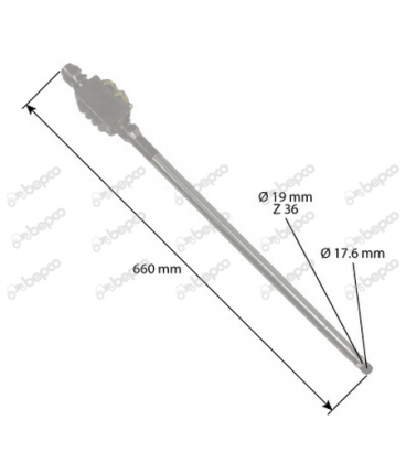 ARBRE DE COLONNE DE DIRECTION DIAMETRE 21 LONG 650MM POUR FORD 81803231 81834394 87295836