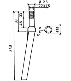 DENT DE HERSE ROTATIVE CONIQUE ADAPTABLE SEIMA RH31, KSE516804