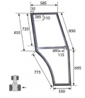 CADRE DE PORTE DROIT ADAPTABLE MASSEY FERGUSON 3478236M92 348235M92