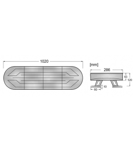 RAMPE LED SIGNALISATION MAGNETIQUE SANS FIL RECHARGEABLE