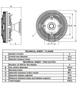 VISCOCOUPLEUR DE VENTILATEUR ADAPTABLE JOHN DEERE SERIES 6000 AL111577 AL118091