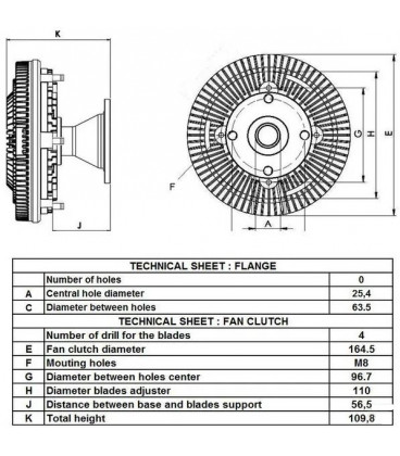 VISCOCOUPLEUR DE VENTILATEUR ADAPTABLE JOHN DEERE SERIES 6000 AL111577 AL118091