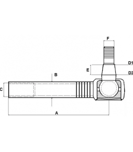 ROTULE DE BARRE DE DIRECTION ADAPTABLE JOHN DEERE AL220365