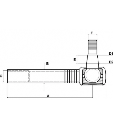 ROTULE DE BARRE DE DIRECTION ADAPTABLE JOHN DEERE AL220365