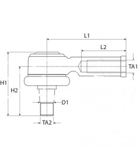 ROTULE DROITE ADAPTABLE RENAULT