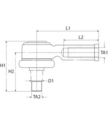 ROTULE GAUCHE M18 X 1.5 LH ADAPTABLE RENAULT