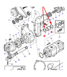 JOINT TORIQUE DE NEZ DE POMPE HYDRAULIQUE AD MASSEY FERGUSON 363888X1